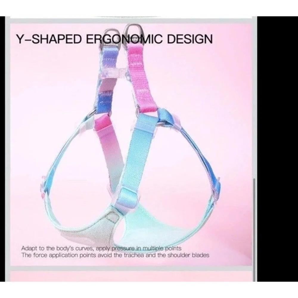 Touchdog Small Stylish No Pull Small Dog/Cat Harness &Leash Set Unisex Colorful